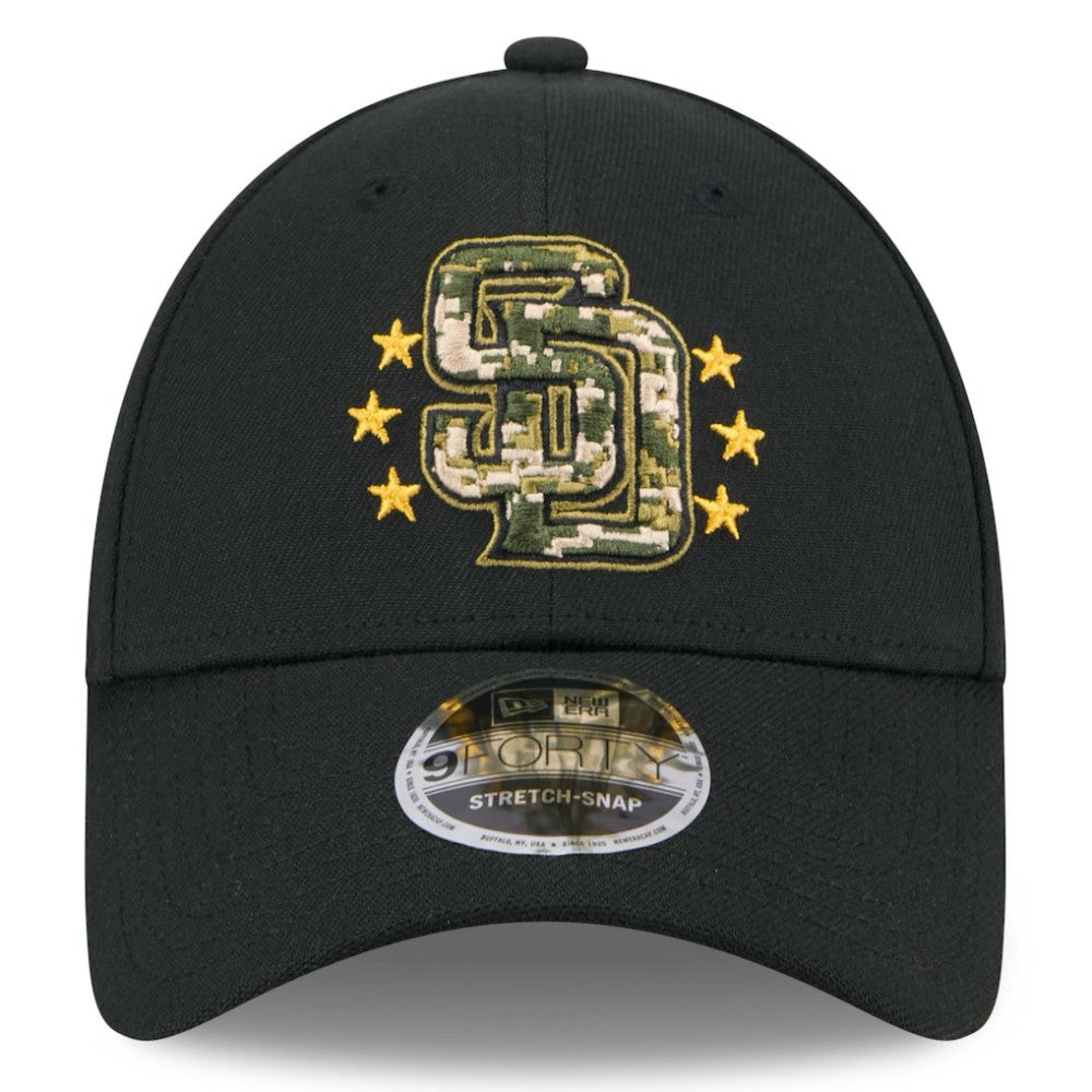 San Diego Padres New Era 2024 Armed Forces Day 9FORTY Adjustable Hat Lifestyle