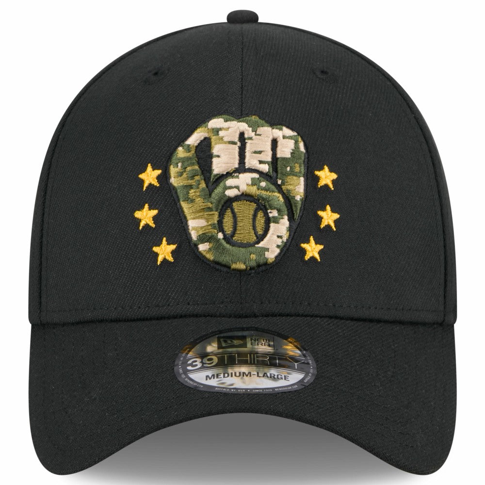 Milwaukee Brewers New Era 2024 Armed Forces Day 39THIRTY Flex Hat On Sale