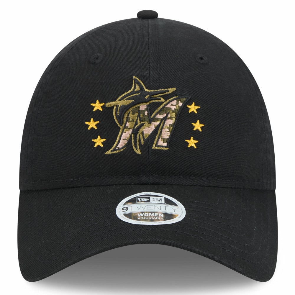 Miami Marlins New Era Women's 2024 Armed Forces Day 9TWENTY Adjustable Hat On Sale