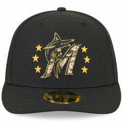 Miami Marlins New Era 2024 Armed Forces Day Low Profile 59FIFTY Fitted Hat Clearance