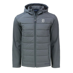 Detroit Tigers Cutter & Buck Big & Tall Evoke Hybrid Eco Softshell Recycled Full-Zip Hoodie Sale