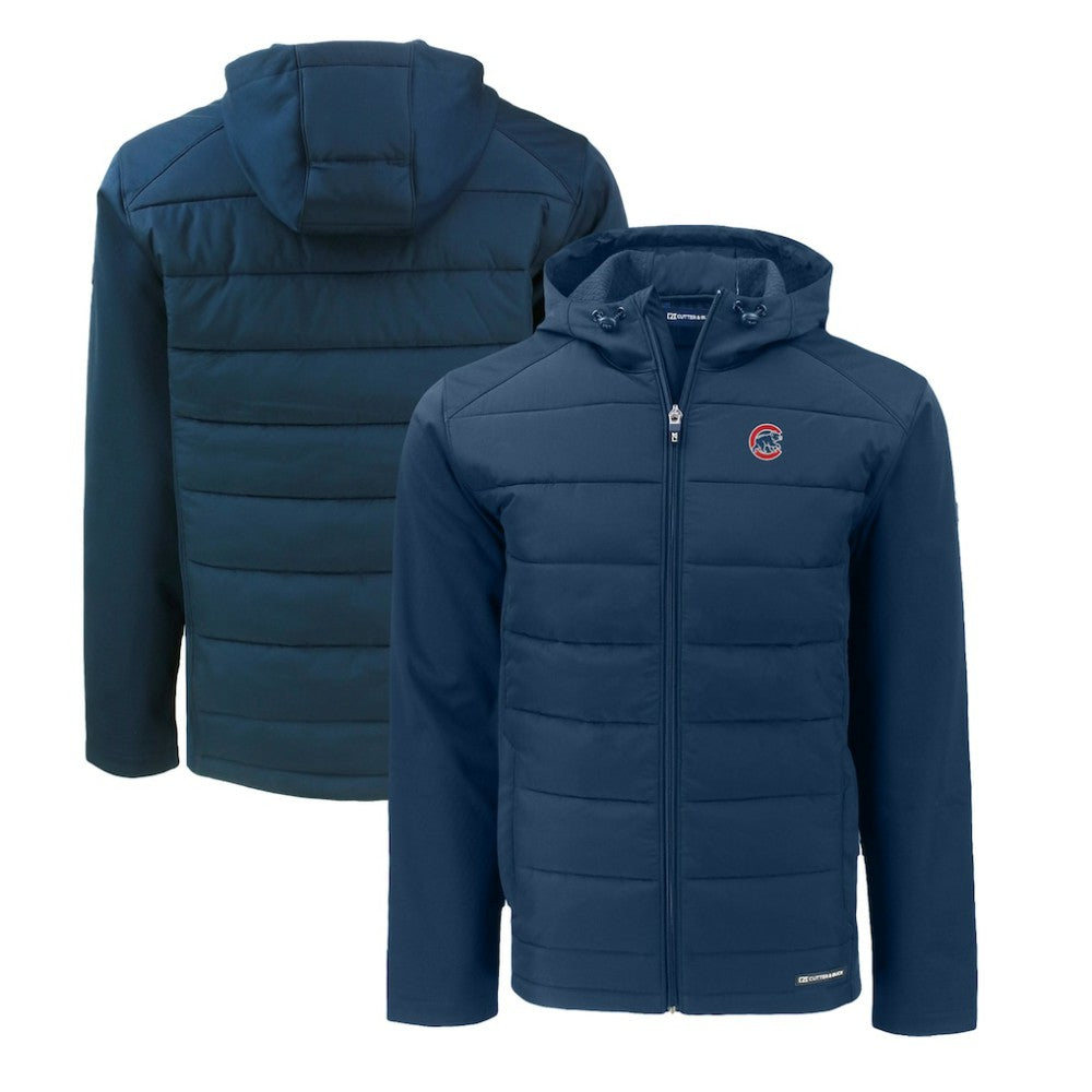 Chicago Cubs Cutter & Buck Evoke Hybrid Eco Softshell Recycled Full-Zip Hoodie discount