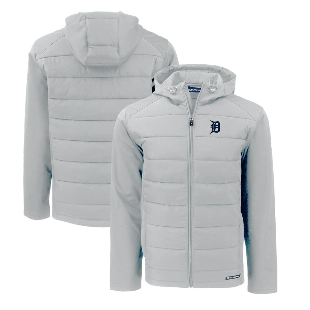 Detroit Tigers Cutter & Buck Evoke Hybrid Eco Softshell Recycled Full-Zip Hoodie On Sale