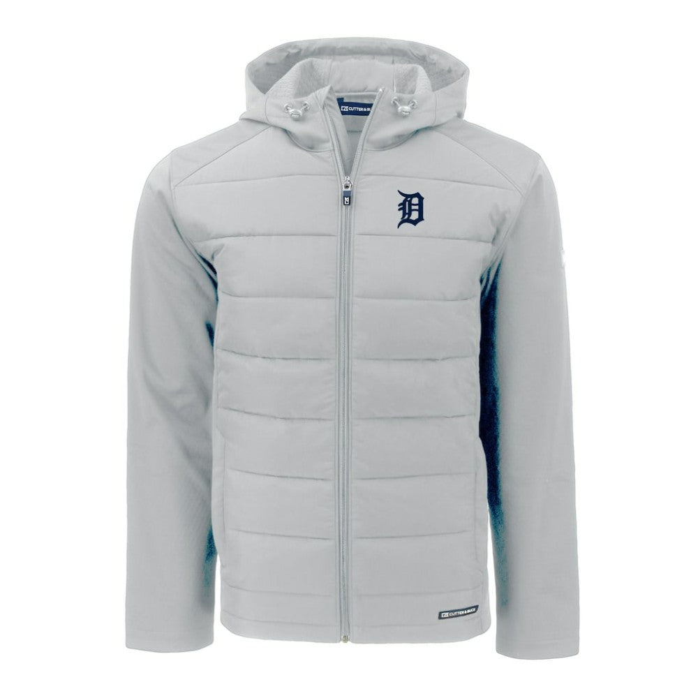 Detroit Tigers Cutter & Buck Evoke Hybrid Eco Softshell Recycled Full-Zip Hoodie On Sale
