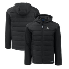 Los Angeles Dodgers Cutter & Buck Evoke Hybrid Eco Softshell Recycled Full-Zip Hoodie for sale