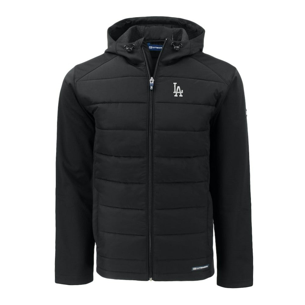Los Angeles Dodgers Cutter & Buck Evoke Hybrid Eco Softshell Recycled Full-Zip Hoodie for sale