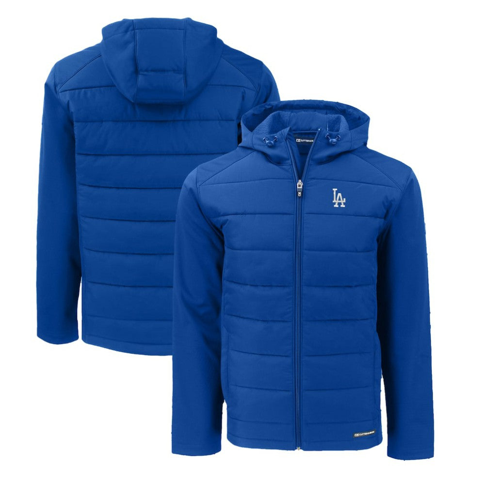 Los Angeles Dodgers Cutter & Buck Evoke Hybrid Eco Softshell Recycled Full-Zip Hoodie Clearance