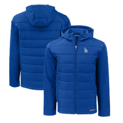Los Angeles Dodgers Cutter & Buck Evoke Hybrid Eco Softshell Recycled Full-Zip Hoodie Clearance