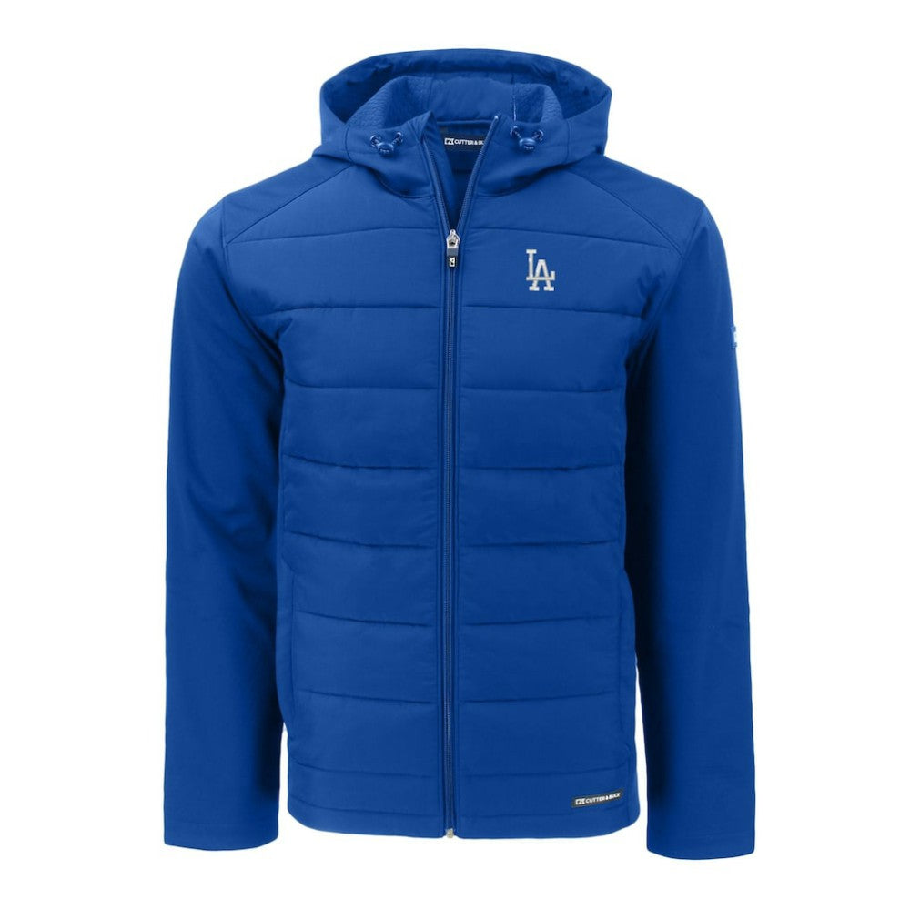 Los Angeles Dodgers Cutter & Buck Evoke Hybrid Eco Softshell Recycled Full-Zip Hoodie Clearance
