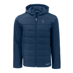 Seattle Mariners Cutter & Buck Evoke Hybrid Eco Softshell Recycled Full-Zip Hoodie Online