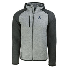 Atlanta Braves Cutter & Buck Mainsail Full-Zip Hooded Jacket Lifestyle