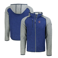 Chicago Cubs Cutter & Buck Mainsail Full-Zip Hooded Jacket discount