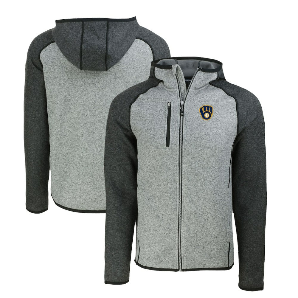 Milwaukee Brewers Cutter & Buck Mainsail Full-Zip Hooded Jacket Online