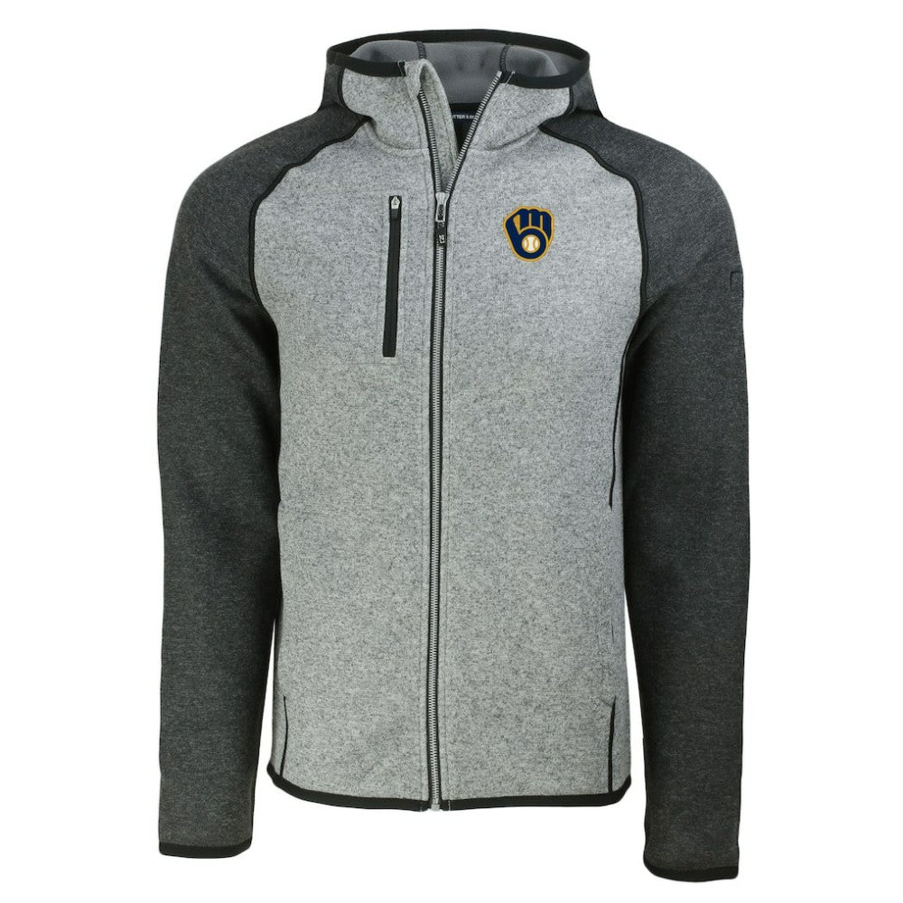 Milwaukee Brewers Cutter & Buck Mainsail Full-Zip Hooded Jacket Online