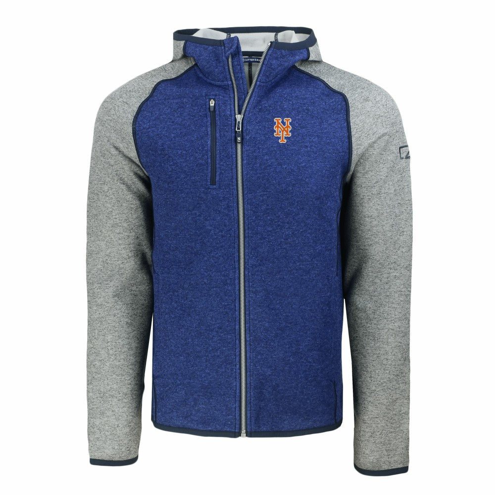 New York Mets Cutter & Buck Mainsail Full-Zip Hooded Jacket for sale