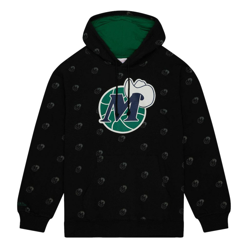 Mitchell & Ness - Dallas Mavericks Hardwood Classics Allover Print Pullover Hoodie - Black