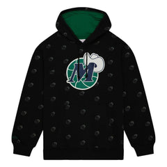 Mitchell & Ness - Dallas Mavericks Hardwood Classics Allover Print Pullover Hoodie - Black