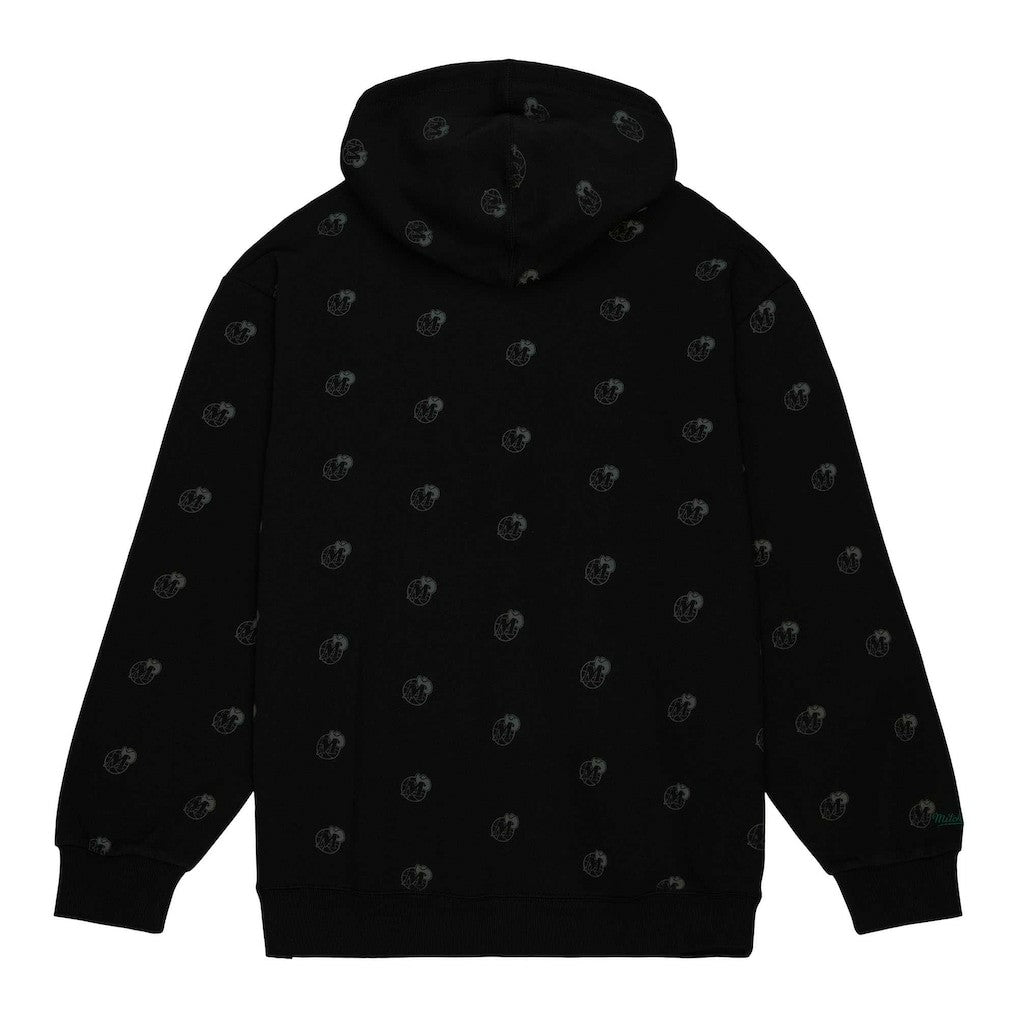 Mitchell & Ness - Dallas Mavericks Hardwood Classics Allover Print Pullover Hoodie - Black