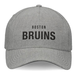 Boston Bruins Fanatics Elements A-Frame Leather Strapback Hat Heather Gray