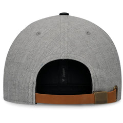 Pittsburgh Penguins Fanatics Elements Flat Brim Leather Strapback Hat Heather Gray