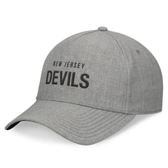 New Jersey Devils - Fanatics Elements A-Frame Leather Strapback Hat Heather Gray
