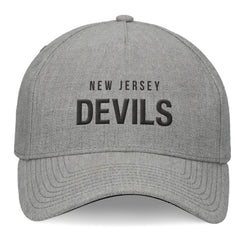 New Jersey Devils - Fanatics Elements A-Frame Leather Strapback Hat Heather Gray