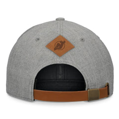New Jersey Devils - Fanatics Elements A-Frame Leather Strapback Hat Heather Gray