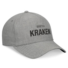 Seattle Kraken Fanatics Elements A-Frame Leather Strapback Hat Heather Gray