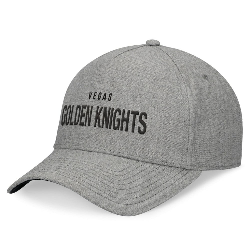 Vegas Golden Knights Fanatics Elements A-Frame Leather Strapback Hat Heather Gray
