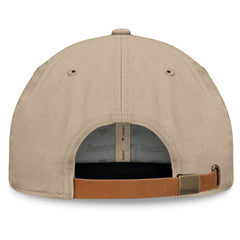 Seattle Kraken Fanatics Elements Unstructured Patch Leather Strapback Hat Khaki