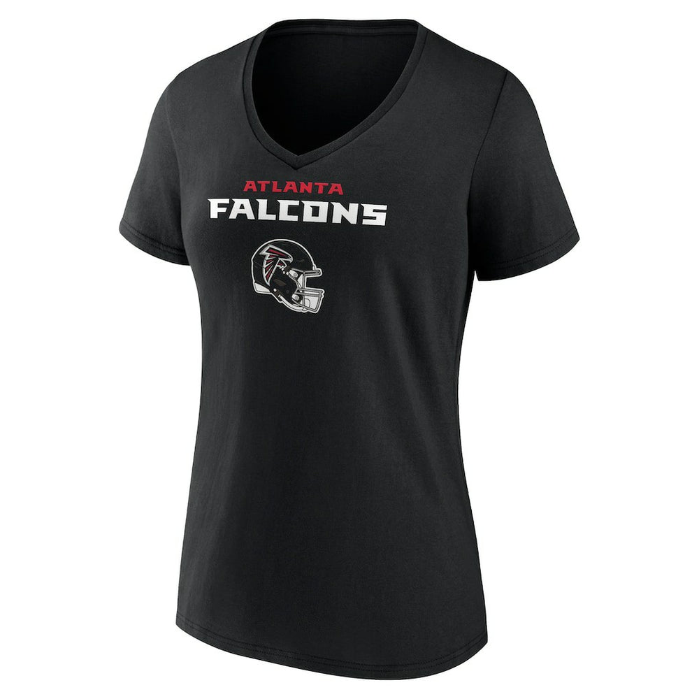 Bijan Robinson Atlanta Falcons Women's Team Wordmark Name & Number V-Neck T-Shirt Black - NFL