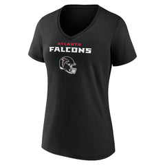 Bijan Robinson Atlanta Falcons Women's Team Wordmark Name & Number V-Neck T-Shirt Black - NFL