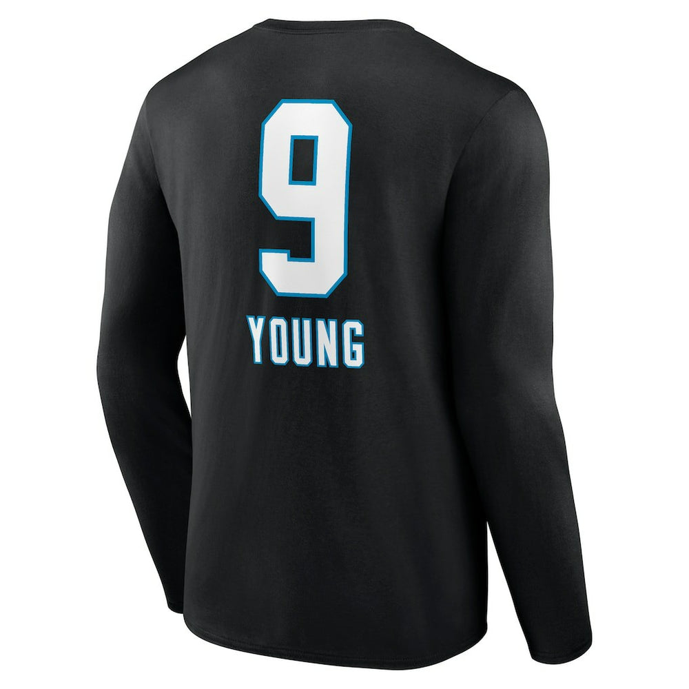 Bryce Young Carolina Panthers Team Wordmark Name & Number Long Sleeve T-Shirt Black - NFL