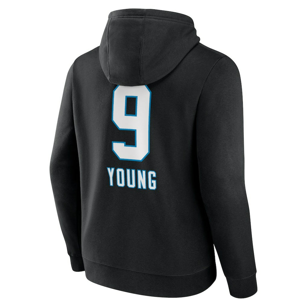 Bryce Young Carolina Panthers Team Wordmark Name & Number Pullover Hoodie Black - NFL