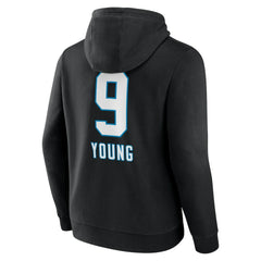 Bryce Young Carolina Panthers Team Wordmark Name & Number Pullover Hoodie Black - NFL