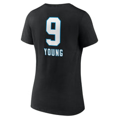 Bryce Young Carolina Panthers Women's Team Wordmark Name & Number V-Neck T-Shirt Black - NFL