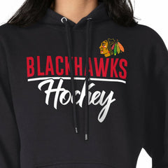 Chicago Blackhawks G-III 4Her by Carl Banks Women's Team Sport Tri-Blend Fleece Hoodie Black