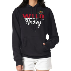 Minnesota Wild - G-III 4Her by Carl Banks Women's Team Sport Tri-Blend Fleece Hoodie Black