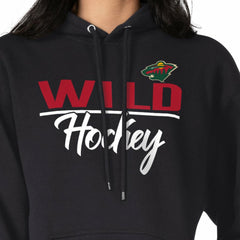 Minnesota Wild - G-III 4Her by Carl Banks Women's Team Sport Tri-Blend Fleece Hoodie Black