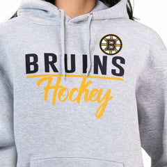 Boston Bruins G-III 4Her by Carl Banks Women's Team Sport Tri-Blend Fleece Hoodie Heather Gray