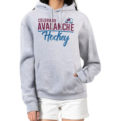 Colorado Avalanche - G-III 4Her by Carl Banks Women's Team Sport Tri-Blend Fleece Hoodie Heather Gray