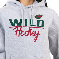 Minnesota Wild - G-III 4Her by Carl Banks Women's Team Sport Tri-Blend Fleece Hoodie Heather Gray