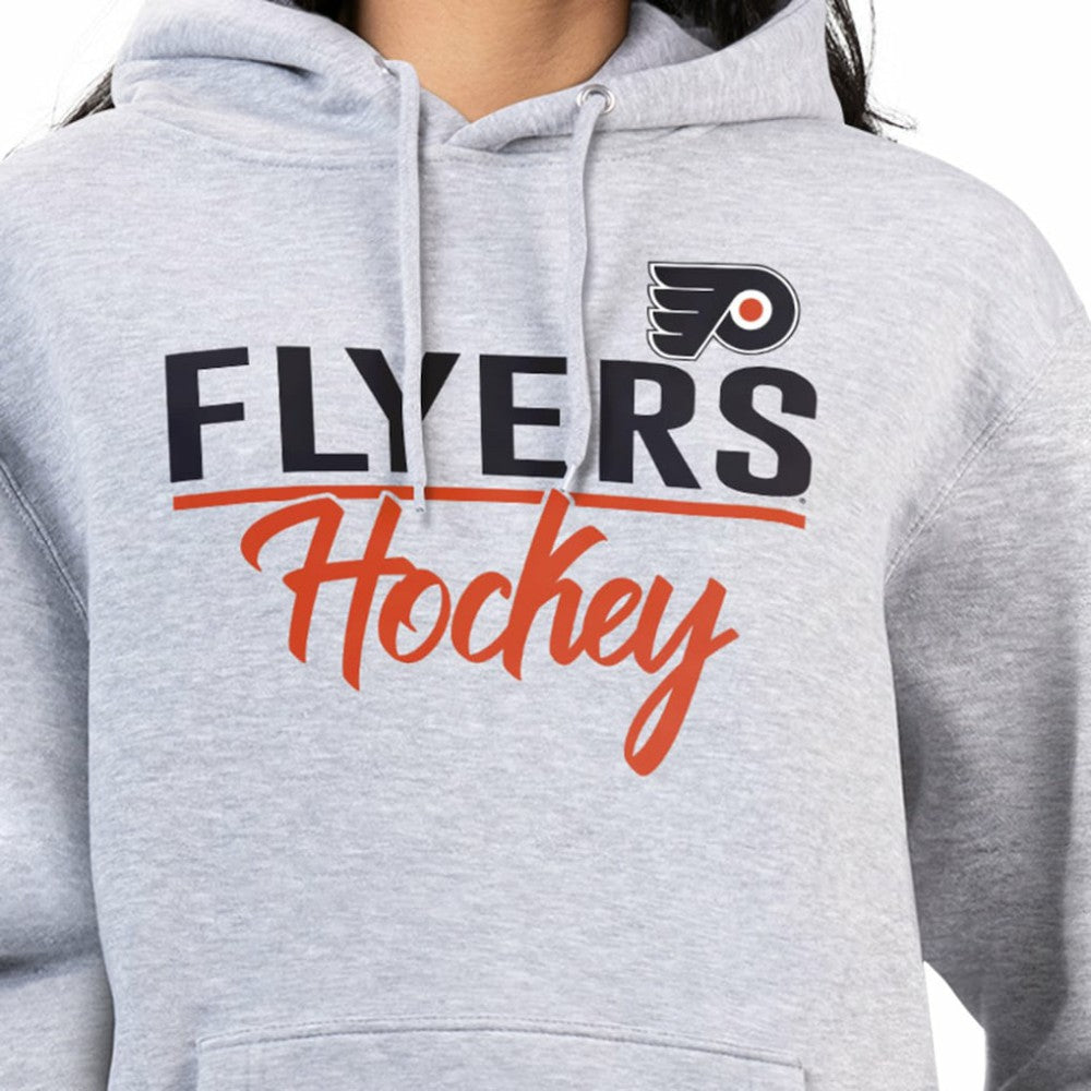 Philadelphia Flyers - G-III 4Her by Carl Banks Women's Team Sport Tri-Blend Fleece Hoodie Heather Gray