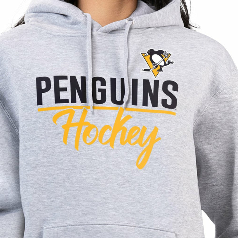 Pittsburgh Penguins G-III 4Her by Carl Banks Women's Team Sport Tri-Blend Fleece Hoodie Heather Gray