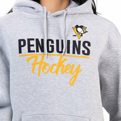 Pittsburgh Penguins G-III 4Her by Carl Banks Women's Team Sport Tri-Blend Fleece Hoodie Heather Gray