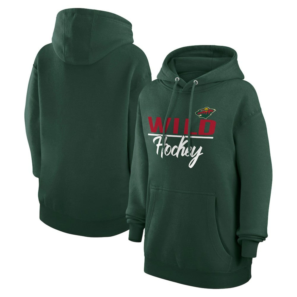 Minnesota Wild - G-III 4Her by Carl Banks Women's Team Sport Tri-Blend Fleece Hoodie Green