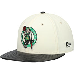 New Era - Boston Celtics Faux Leather Visor Two-Tone 59FIFTY Fitted Hat - White/Black