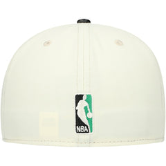 New Era - Boston Celtics Faux Leather Visor Two-Tone 59FIFTY Fitted Hat - White/Black