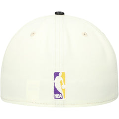 New Era - Los Angeles Lakers Faux Leather Visor Two-Tone 59FIFTY Fitted Hat - White/Black