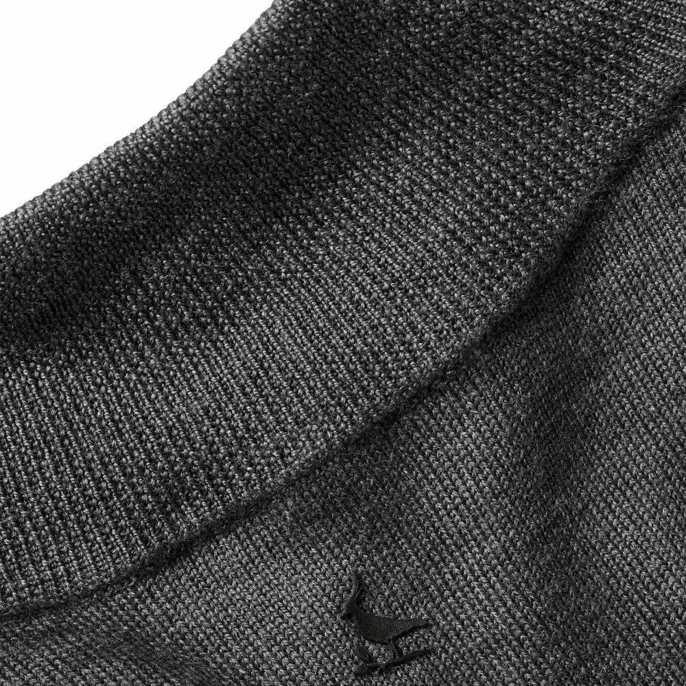 New York Jets Charles Tyrwhitt Merino Quarter-Zip Pullover Sweater Gray - NFL